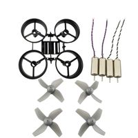 Upgraded Spare Parts Motors Propellers Props with Frame for JJRC H36 Tiny Whoop Eachine E010 Blade Inductrix Micro Drone Parts (Black-Gray)
