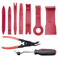 MICTUNING 9Pcs Trim Removal Tool Kits with Clip Plier Upgraded Fastener Remover Car Panel Door Audio Dash Window Molding Tool Kits