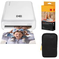 Kodak Mini2 Instant Photo Printer (White) Basic Bundle + Paper (20 Sheets) + Deluxe Case