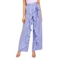 Women Pants,Women Casual Striped High Waist Harem Pants Loose Bandage Elastic Waist Pants Wide Leg Chaofanjiancai