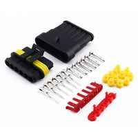 6 Pin Way Waterproof Electrical Wire Connector Plug 1.5mm Terminals Heat Shrink Quick Locking Wire Harness Sockets for Auto Motorcycle Car Truck