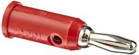 Pomona 1325-2 Do-It-Yourself Solderless Stackup Banana Plug, Nickel Plated, 1.55" Length, Red