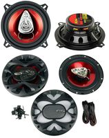 2) BOSS CH5530 5.25" 3-Way 225W + CH6530 6.5" 300W 3 Way Car Coaxial Speakers