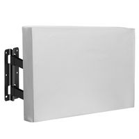 Outdoor TV Cover- NOW WITH BOTTOM COVER-Weatherproof and Dust-proof Universal Protector for 30''- 32''LCD.The BEST Black Quality Resistant-nylon Material with Microfiber Cloth. (Light Gray)