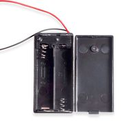 Conwork 2 AA 1.5V Battery Holder Case Storage Box with Wires and Switch, 10-Pack