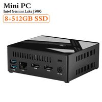 J5005 Mini PC, HSYPC Bee-Link J55 Mini Computer, Intel Gemini Lake J5005 (4M Cache, up to 2.8GHz), DDR4 8GB/ 512G, HD Graphics 605, 4K, Gigabit Ethernet, Dual WI-FI/HDMI, BT4.0, USB3.0