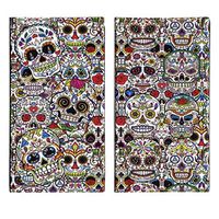 Decorative Matches, (Set of 3 Match Boxes) Long Wooden Matches,Strike Strip on Side of Box- Colored Match Tips- Candle and Fireplace Wooden Matches 4.375" x 2.35" x .75" (Day of The Dead)