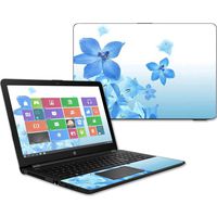 Mightyskins Skin Compatible with Hp 15t Laptop 15.6" (2017) - Blue Flowers | Protective, Durable, and Unique Vinyl Decal Wrap Cover | Easy to Apply, Remove, and Change Styles | Made in The USA