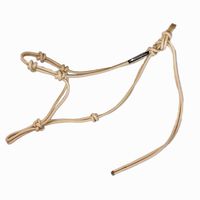Horse Rope Training Halter - 4 Knot from 1/4" Stiff Polyester Halter Cord - Size Rope Most Trainers Use! (Beige, Weanling)