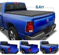 Tyger Auto TG-BC1D9014 Black T1 Soft Roll Up Truck Tonneau Cover for 2002-2018 Dodge Ram 1500 2019-2020 Classic 2003-2018 2500 & 3500 Fleetside 6.4' Bed without RamBox