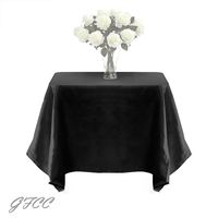 GFCC 90 x 90 -inch Black Polyester Tablecloth