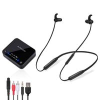 Avantree HT4186 Wireless Headphones Earbuds for TV Watching, Neckband Earphones Hearing Set w/ Bluetooth Transmitter for OPTICAL Digital Audio, RCA, 3.5mm Aux Ported TVs,  PLUG n PLAY, No Audio Delay