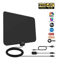 Amplified HD Digital TV Antenna 60-100 Mile Range.Support 4K HD VHF UHF Freeview Television Local Channels w/Detachable Signal Amplifier and 13.3ft Longer Coax Cable-[2019 Latest]