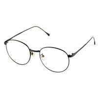 Cyxus Vintage Retro Blue Light Filter Glasses Round Anti Eyestrain Redness Metal Frame (8928T01,Black)