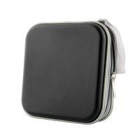 Twinsisi Portable Plastic 40 CD DVD VCD Case Storage Bag Organizer Wallet Holder Album Box for Car, Home, Office and Travel (Black)
