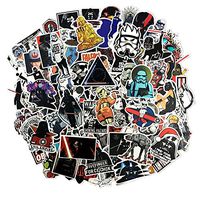 100 Pcs Star Wars Sticker Pack,Unique Cool Stickers Notebook Guitar Skateboard Travel Stickers Waterproof