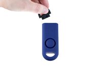 B A S U eAlarm+ with Tripwire Hook, Emergency Personal Alarm, Battery Included, Carabiner Included, Navy Blue