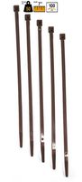 BuyCableTies 7" Standard Indoor Cable Ties - 50 lb Rated - Made in USA - Brown - 100 per bag