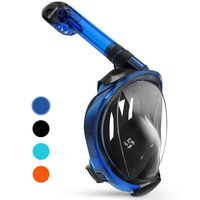 Greatever G2 Full Face Snorkel Mask with Latest Dry Top System,Foldable 180 Degree Panoramic View Snorkeling Mask with Camera Mount,Safe Breathing,Anti-Leak&Anti-Fog