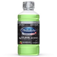 Pedialyte AdvancedCare Plus Electrolyte Drink with 33% More electrolytes & Has Preactiv Prebiotics, Kiwi Berry Mist, 1 Liter, 4 Count
