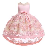 Driuankeji Girl Flower Dresses Tulle Puffy Sleeveless Lace Prom Pageant Dresses Wedding Bridesmaid Christmas Party Pink