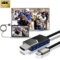 YEHUA USB C to HDMI Adapter 4K, Type-C to HDMI Cable [Thunderbolt 3 Compatible] Display to TV/Project Compatible Laptop Android Phone MacBook Pro/Air/iPad Pro 2018, Surface Book 2, Samsung S8/S9/S10
