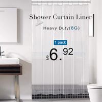 downluxe Shower Curtain Liner Clear - PEVA 8G Waterproof for Bathroom, Rust Proof Grommets, 72x72 Inches, 1PC