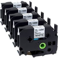 Label KINGDOM Replace TZe241 TZ241 Label Tape, Compatible with Brother P-Touch Label Maker, 3/4 Inch Standard Laminated, Black on White, 5-Pack