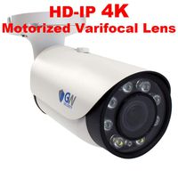 GW Security 4K (3840x2160) 8MP @30FPS Realtime 2.8-12mm 4X Optical Zoom Motorized Auto Focus Lens Waterproof Onvif H.265 PoE IP Bullet Camera, 140FT Night Vision, Audio&Alarm Port, Micro SD Slot