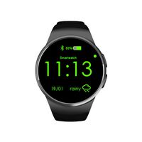 Fashion Metal Plating Smart Watch Support SIM Card Call Smartwatch Capacitive Touch Screen Bluetooth Hand Watch iOS/Android (Black)