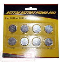 FYL 8 Assorted BUTTON BATTERY Cell Lithium Coin CR2032 CR2025 CR2016 Batteries