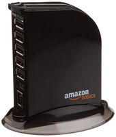 AmazonBasics 7 Port USB 2.0 Hub Tower with 5V/4A Power Adapter (Renewed)