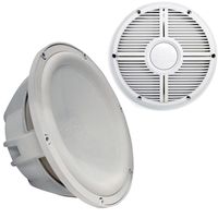 Wet Sounds Revo 12" Subwoofer & Grill - White Subwoofer & White Closed Face XW Grill - 2 Ohm