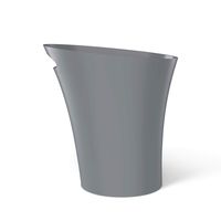Umbra Skinny Sleek & Stylish Bathroom Trash, Small Garbage Can, Wastebasket for Narrow Spaces at Home or Office, 2 Gallon Capacity, Single Pack, Charcoal