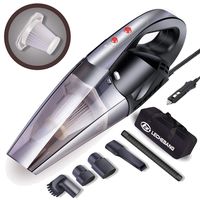 LB LECHEBANG Black Cleaner for car with LED Light DC 12V 120W Potable Handheld Auto Vacuum Filter Carry Bag