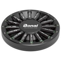 BONAI 16 Bay Charger Round with Batteries (16 Bay Charger with AA)