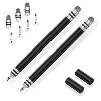 Stylus Pens for Touch Screens, UROPHYLLA Fine Point Stylus Touch Screen Capacitive Stylus Pens for iPad, iPhone, Tablet, Laptops and All Capacitive Touch Screens with 7 Replacement Tips - Black/Black