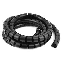 uxcell a14103000ux0229 Spiral Tube Cable Wire Wrap Computer Cord Management 30mmx3meter Black