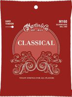 Martin M160 Silverplated Ball End Classical Guitar Strings, High Tension