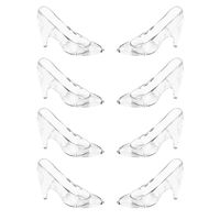 Plastic Mini Cinderella Princess Inspired Slipper High Heel Shoe Party Decoration for Weddings, Birthday Party, Table Serving, Candy & Other Event Favors by Super Z Outlet® (8 Pieces)