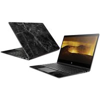 MightySkins Skin Compatible with HP Envy x360 Convertible 13" (2018) - Black Marble | Protective, Durable, and Unique Vinyl Decal wrap Cover | Easy to Apply, Remove | Made in The USA