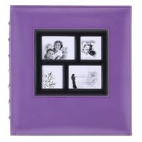 Artmag Photo Album 4x6 800 Photos, Large Capacity Wedding Family Leather Cover Picture Albums Holds Horizontal and Vertical 4x6 Photos with Black Pages Purple