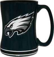 Philadelphia Eagles 15 Ounce Sculpted Logo Relief Coffee Mug