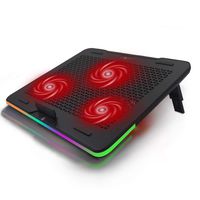 AY RGB Laptop Cooling Pad V2.0 3 Quiet Fans Extra USB 2.0 Port Fits 13 15.6 17 17.3 Inches with 15 Kinds of RGB Side Light