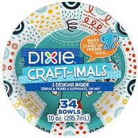 Dixie CRAFT-IMALS Kids Standup Friend, Craft, Everyday Bowl , 34 Count