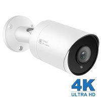 【Onvif H.265】 Anpviz 4K 8MP POE IP Security Bullet Camera Indoor Outdoor, Hikvision Compatible Wide Angle, 3864x 2160 8.51 Megapixels UltraHD 98ft, IP66 Weatherproof SD Card Slot, IPC-B880WD