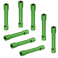Hobbypark 8-Pack Metal Aluminum Alloy M3x35mm Standoffs Spacer for RC Multicopter FPV Racing Drone Parts (Green)