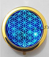 BlackKey Flower Of Life 3-Compartment Decorative Pocket Gift Box Case Organizer for Pill, Color 2 -514