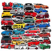 100 Packs JDM HellaFlush Sport Car Racing Stickers Water Bottles Laptop Phone Motorcycle Computer Guitar Skateboard Hydroflasks Vinyl Sticker Waterproof Aesthetic Trendy Decals for Teens Girls Adults