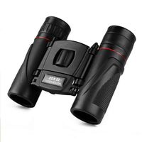 ZZOOI Binoculars 20x22 Mini Hd Telescopes Professional Pocket Hunting Wildlife Tourism Waterproof Bird Watching Boating Bk7 Lens Cloth (Black)